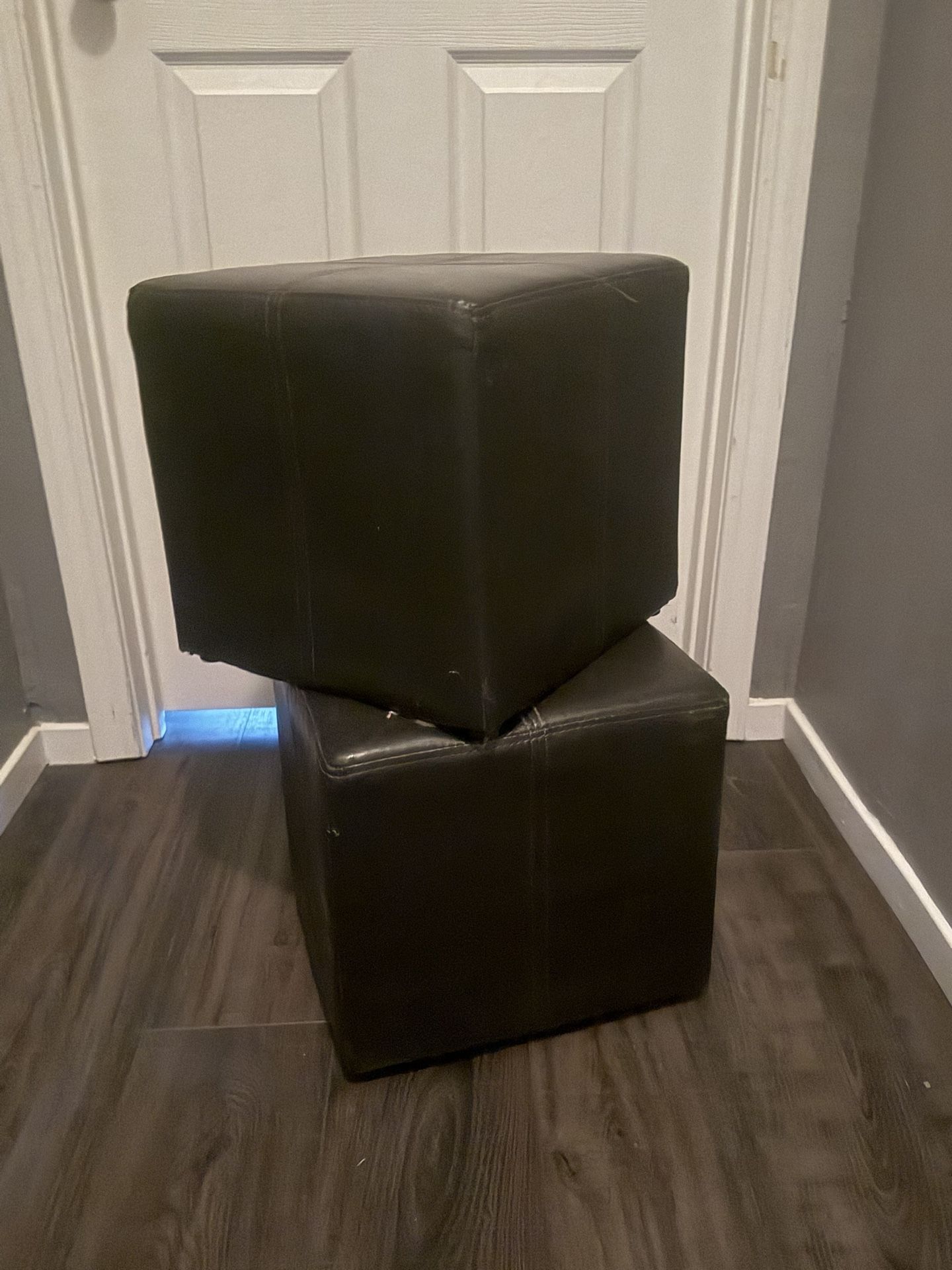 Brown Leather Stools