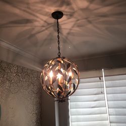 Antique Iron Four Pendent Light