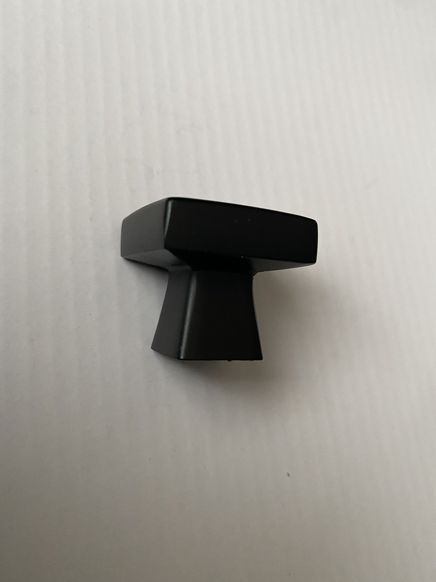 Flat Black Square Cabinet Knob
