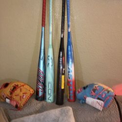 NEW BASEBALL & FAST-PITCH SOFTBALL BATS & GLOVES 