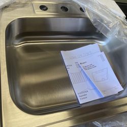 New 25” Kitchen Sink Stainless Steel 