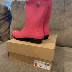 Hot Pink Ugg Rainboots Size 10 - brand new