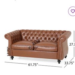 Faux Leather Couch