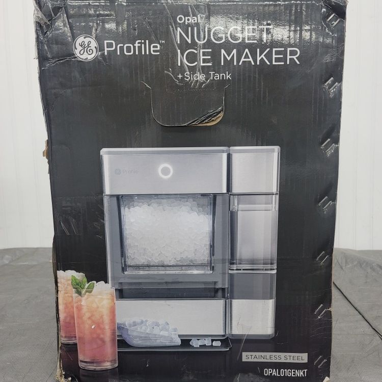 GE OPAL01GENKT Profile Opal | Countertop Nugget Ice Maker with Side Tank |  Portable Ice Machine Makes up to 24 lbs. of Ice Per Day | Stainless Steel
