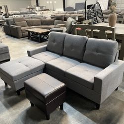 Sofa With Ottoman, Extra Free Ottoman! 