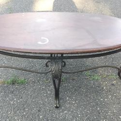 Iron and wood mid century designed table