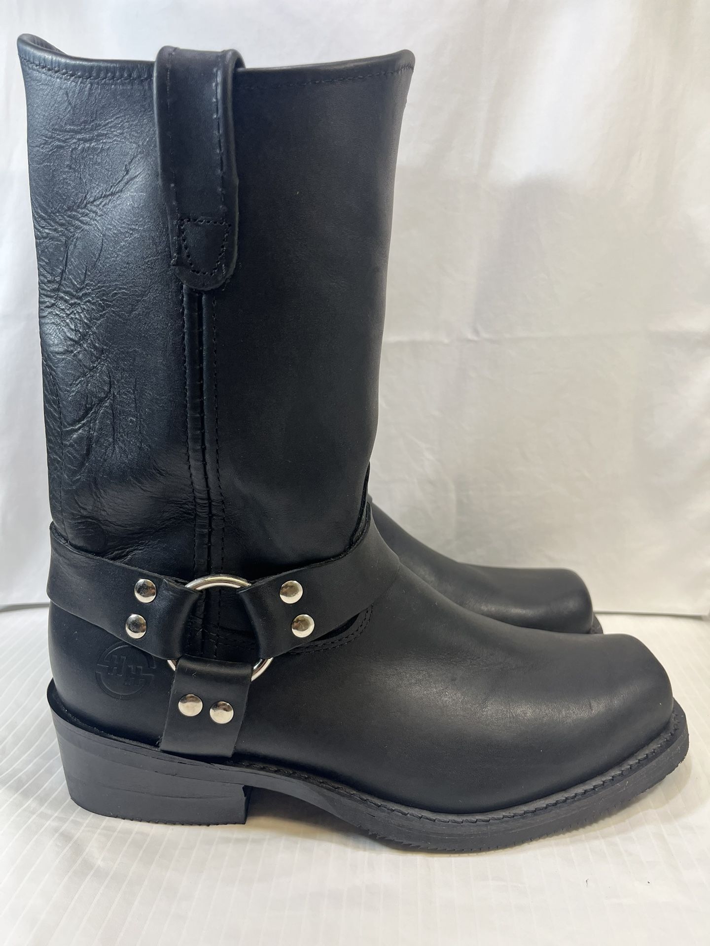 Men's Double-H 10" Western Harness Boots Motorcycle Excellent Condition