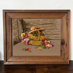 Crewel Embroidery Wall Art