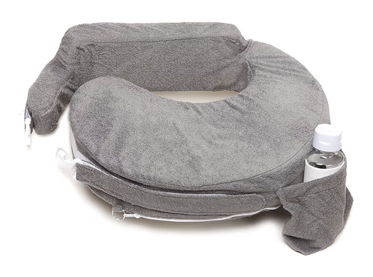 My Brest Friend Nursing Pillow - Deluxe - Enhanced Comfort w/ Slipcover - Ergonomic Breastfeeding Pillow For Ultimate Support For Mom & Baby - Adjusta