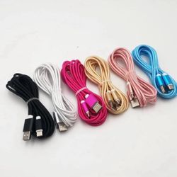 3 & 6 FT Nylon Braided USB Cable Fast Charging High Quality