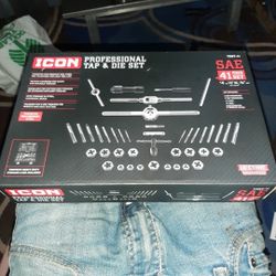 New Unopened Icon Tap And Die 41 Piece Sae Set