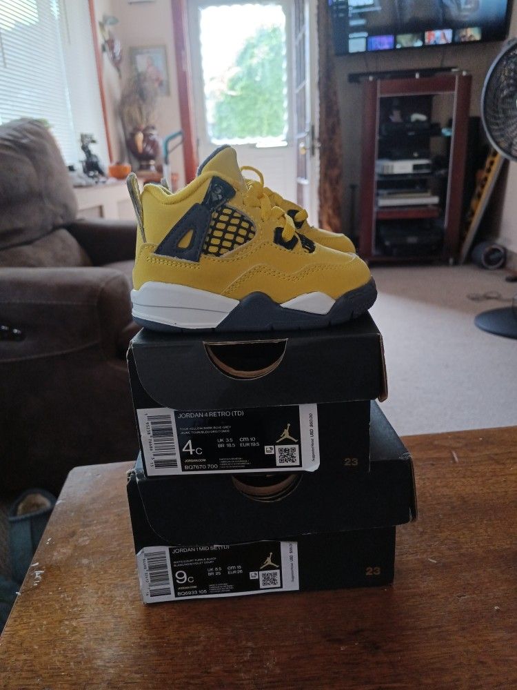 Toddler Jordan Retro 4 Lightning Size 4C