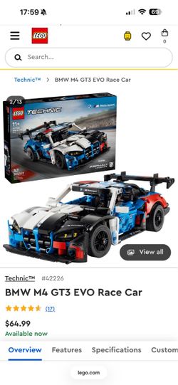 LEGO BMW M4 GT3 EVO Race Car - Fully Assembled