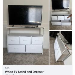 White Tv Stand And Dresser