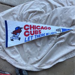 Rare Chicago Cubs Let There Be Light Pennant 