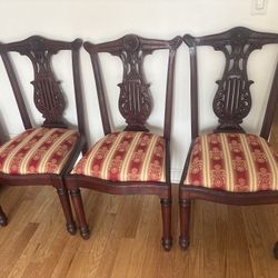 3 Redwood Dinning Chairs.