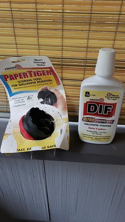 Paper Tiger Wallpaper scoring tool and DIF Ultra concentrate wallpaper stripper
