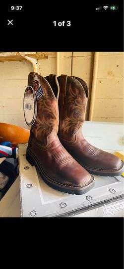 Sz 8 men’s Work boots Stampede Waterproof Western work Boots