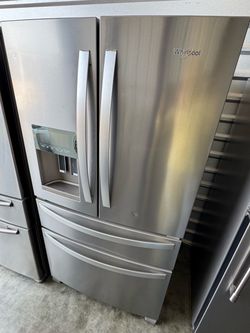Whirlpool refrigerator French 4 door stainless steel