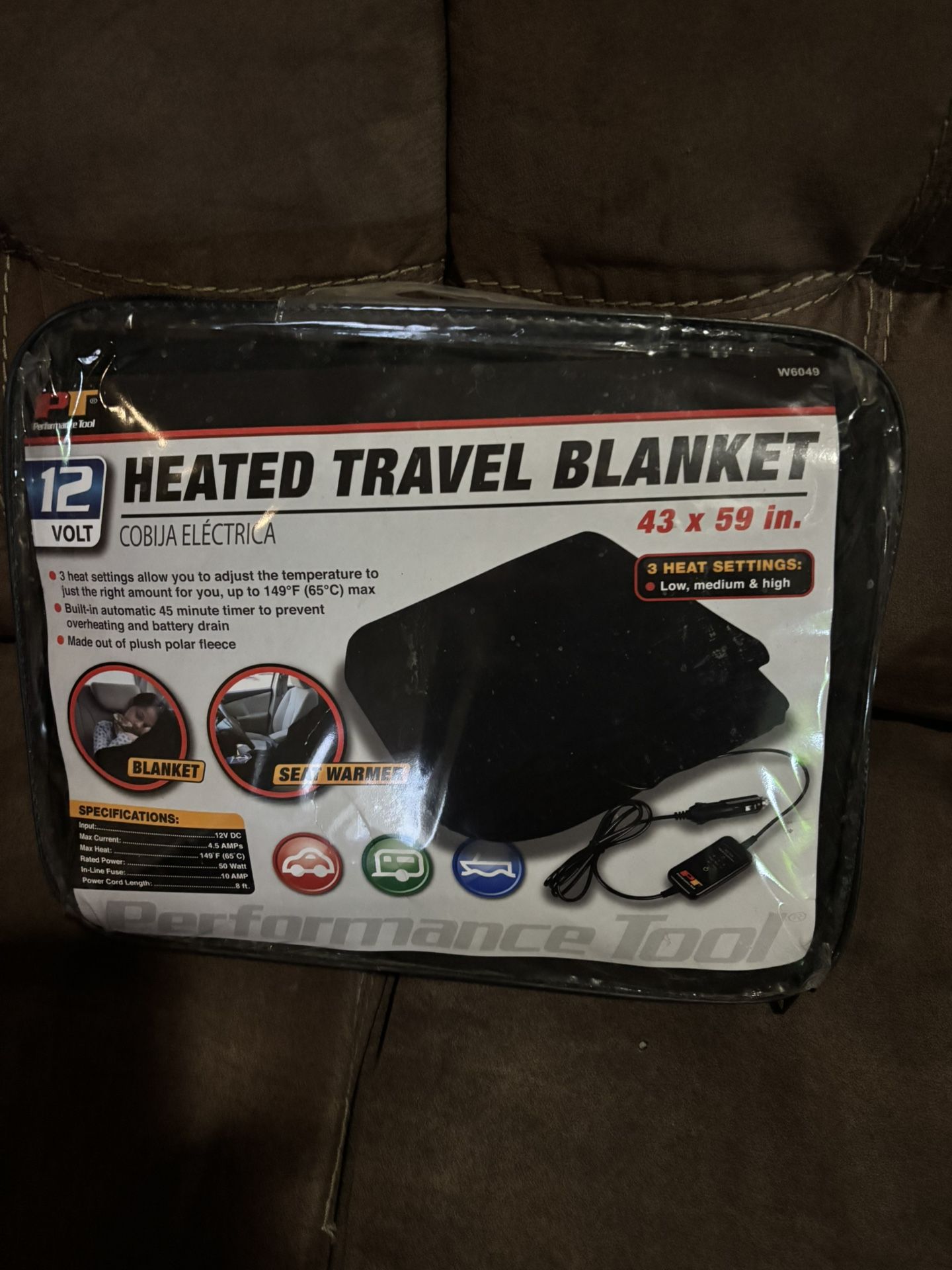 Heated Travel Blanket/Seat Warmer