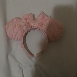 Pink Flower Minnie Mouse Ears 