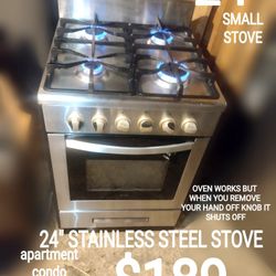Small 24" Stove Stainless Steel