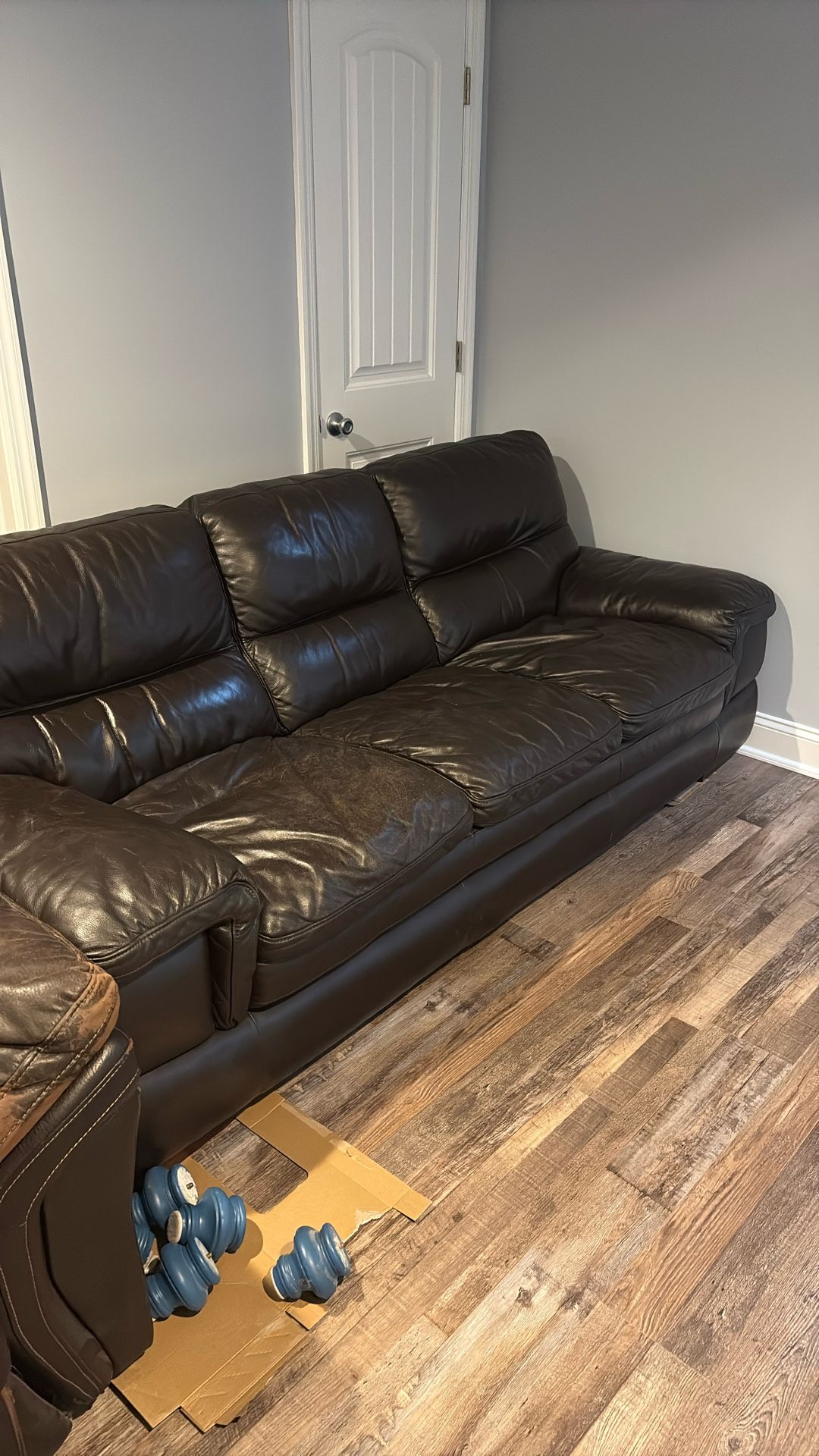 Brown Leather Sofa
