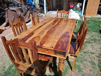 Rustic table and chairs