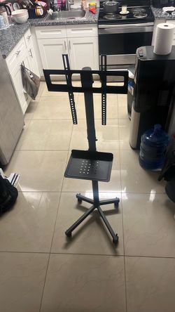 Tv mount with wheels