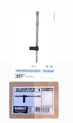 Dewalt hollow stop bit