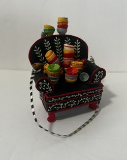 Mary Englebreit Chair Of Bowles Christmas Ornament Vintage