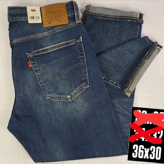 levis premium jeans 502 taper selvedge denim