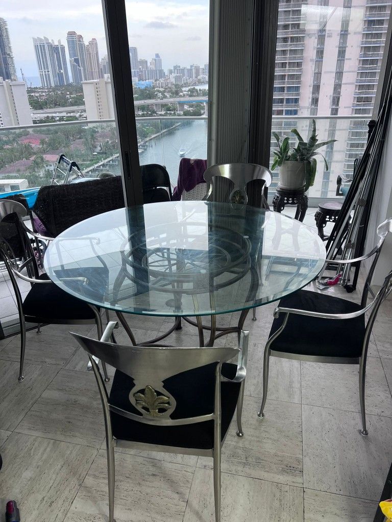 Glass Dining Table And Chairs