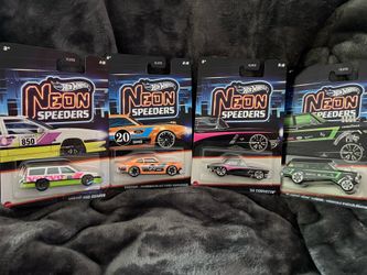 Hot Wheels Neon Speeders Complete 8-Car Set – Full Collection – JDM / Muscle / Euro Mix