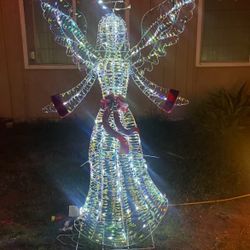 6 ft. Iridescent Twist LED Iridescent Angel Holiday Yard Decoration