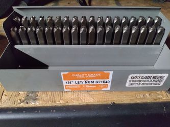 Steel stamps 1/4" numbers and letters