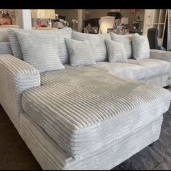 Brand New Comfy Plush Corduroy Sectional Set 