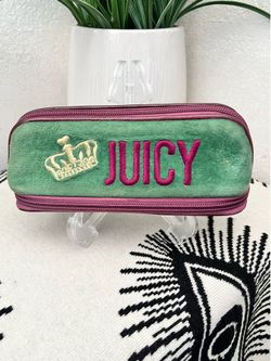 Vintage Y2K Juicy Couture Pencil Make Up Velour/Velvet Bag