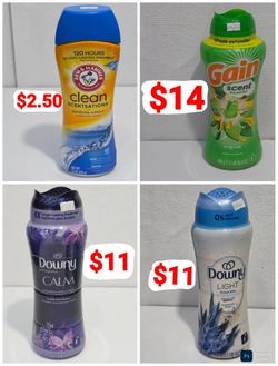 Scent beads Downey, Gain, Arm & Hammer (Prices Vary)