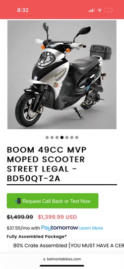 GAS MOPED STREET LEGAL AS IS / Needs Gas Line Replaced