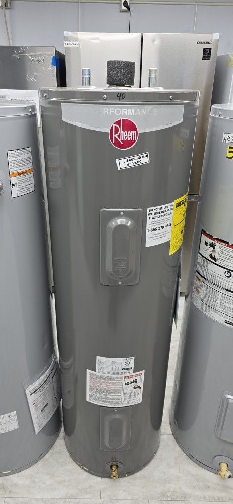 40 Gallons Electric Water Heater 6 Year Warranty Garantia Por Escrito