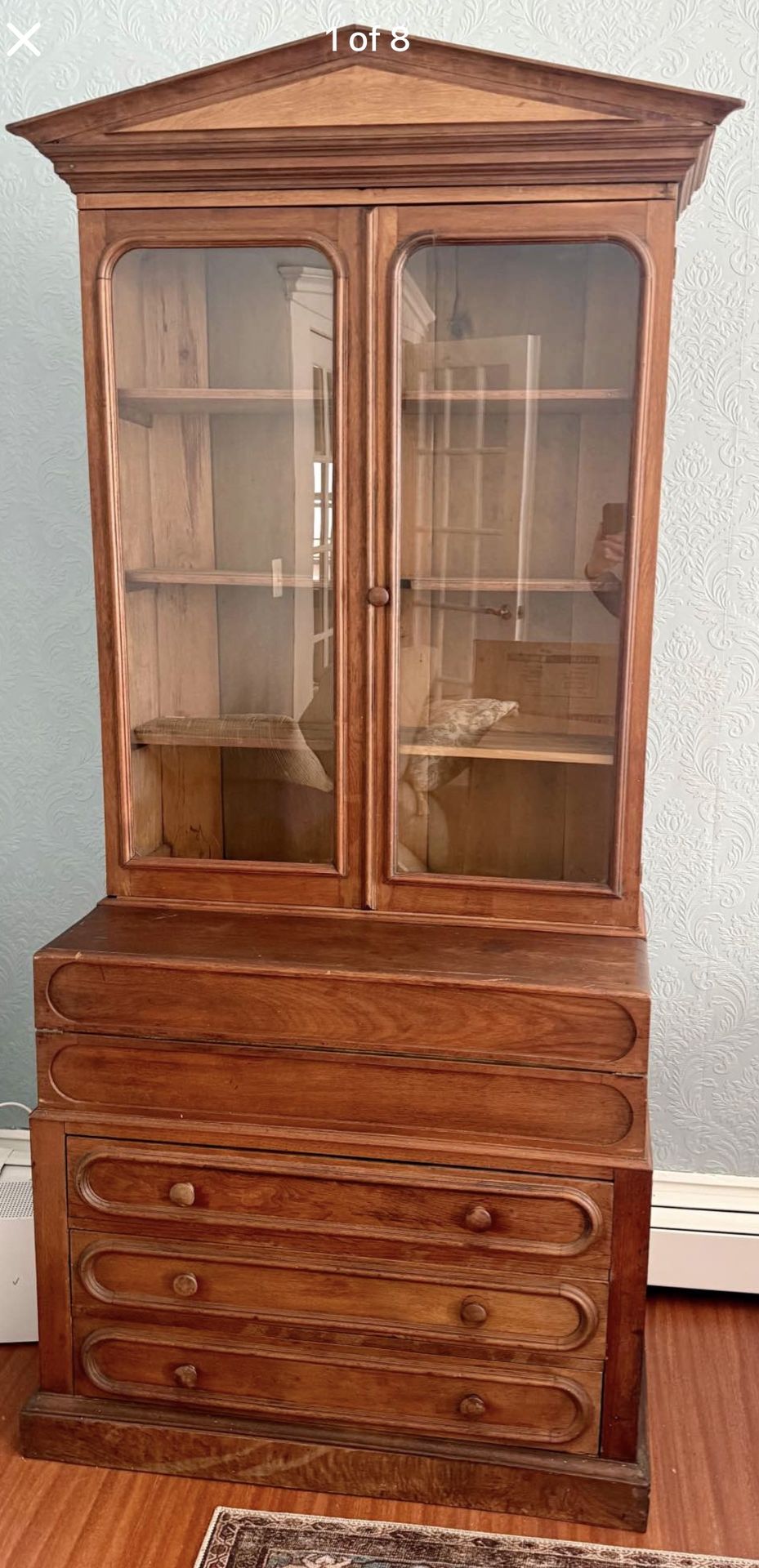 Antique Handcrafted Wood Hutch