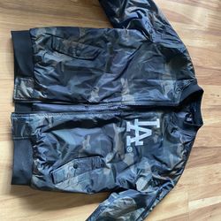 Camo Bomber jacket with Reflective LA