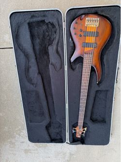Ibanez SR755 SoundGear 5 String Bass Guitar Bartolini MK1 w/ Hard Case