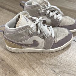 Nike Air Jordan Cream and Tan Sneakers