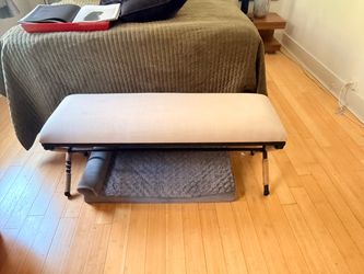 Upholstered Bench with Metal Frame