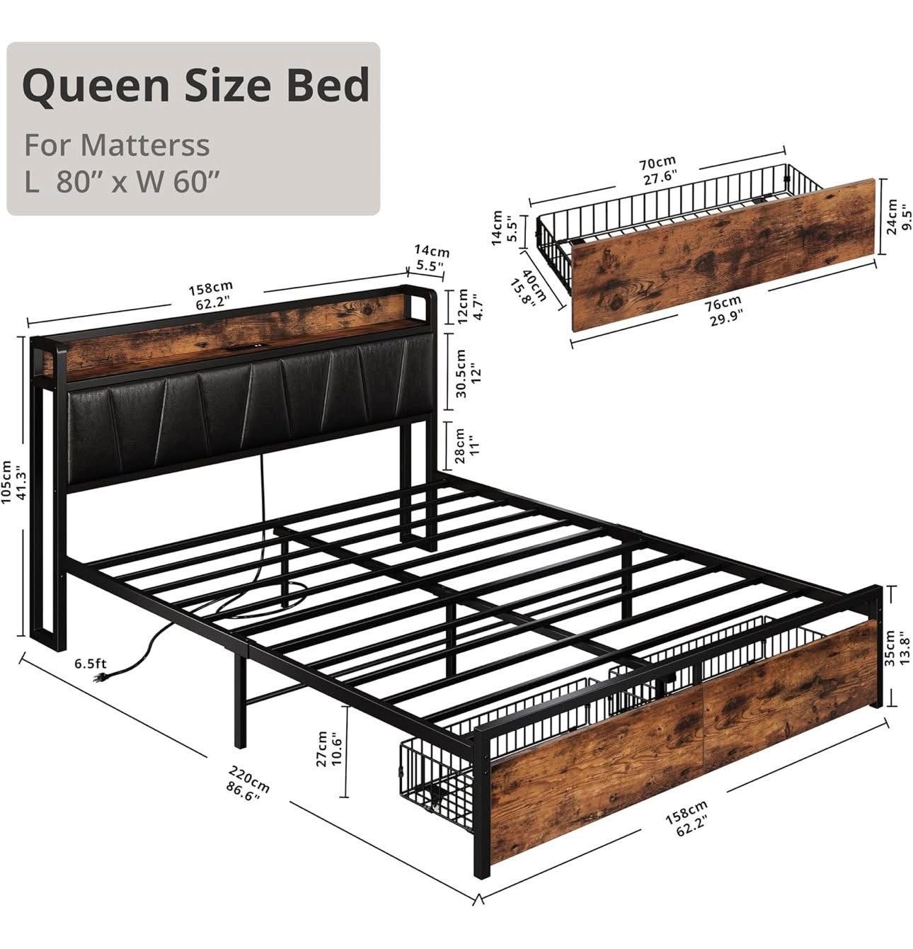 LIKIMIO QUEEN BED FRAME