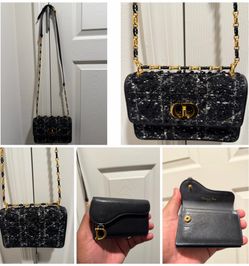 Christian Dior Mini Miss Caro bag & Christian Dior Saddle card holder