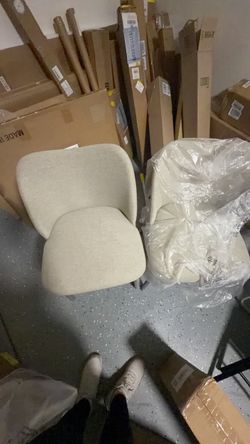 Cream Fabric Accent Chair