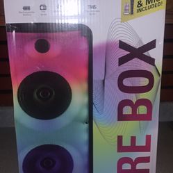 iq sound speaker fire box/Brand new still in box never been used 